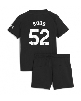 Billige Fotballdrakt Manchester City Oscar Bobb #52 Replika Bortedraktsett Barn 2025-26 Kortermet (med bukser)